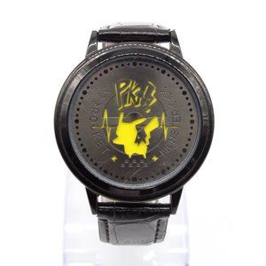 Pokemon By Xingyunshi Watch Men's Casual Stainless Steel Pikachu Leather Band